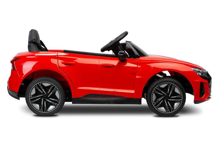 The Audi RS E-Tron GT from Toyz is a unique battery-powered vehicle for children. The design elements of the "adult" model were faithfully reproduced. The V-shaped rear beam of lights, the X-shaped headlamps and the entire body with the dynamic proportions of the GT inspired by sporty dynamics are noteworthy. As befits a real Audi sports car, it has a 4-wheel drive. Comfort and safety of play are ensured by: shock absorbers, EVA foam wheels, eco-leather seat, 3-point belts, slow start and automatic brake.