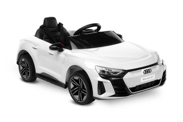 The Audi RS E-Tron GT from Toyz is a unique battery-powered vehicle for children. The design elements of the "adult" model were faithfully reproduced. The V-shaped rear beam of lights, the X-shaped headlamps and the entire body with the dynamic proportions of the GT inspired by sporty dynamics are noteworthy. As befits a real Audi sports car, it has a 4-wheel drive. Comfort and safety of play are ensured by: shock absorbers, EVA foam wheels, eco-leather seat, 3-point belts, slow start and automatic brake.