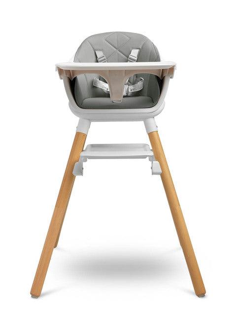 Bravo is a high chair that makes it easy for small children to sit together with adults. The elegant look and delicate colors will appeal not only to fans of Scandinavian design. Bravo can be used in many ways: with the function of a high chair, a low seat and a stool (high and low). It has two levels of footrest adjustment (16 cm and 24 cm) ensuring comfort for older children. During feeding, the profiled tray ensures that nothing will spill onto the floor.