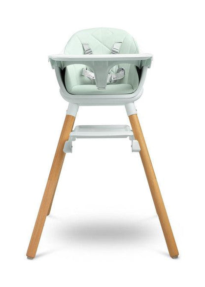 Bravo is a high chair that makes it easy for small children to sit together with adults. The elegant look and delicate colors will appeal not only to fans of Scandinavian design. Bravo can be used in many ways: with the function of a high chair, a low seat and a stool (high and low). It has two levels of footrest adjustment (16 cm and 24 cm) ensuring comfort for older children. During feeding, the profiled tray ensures that nothing will spill onto the floor.