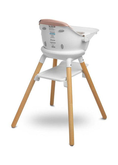 Bravo is a high chair that makes it easy for small children to sit together with adults. The elegant look and delicate colors will appeal not only to fans of Scandinavian design. Bravo can be used in many ways: with the function of a high chair, a low seat and a stool (high and low). It has two levels of footrest adjustment (16 cm and 24 cm) ensuring comfort for older children. During feeding, the profiled tray ensures that nothing will spill onto the floor.