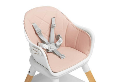 Bravo is a high chair that makes it easy for small children to sit together with adults. The elegant look and delicate colors will appeal not only to fans of Scandinavian design. Bravo can be used in many ways: with the function of a high chair, a low seat and a stool (high and low). It has two levels of footrest adjustment (16 cm and 24 cm) ensuring comfort for older children. During feeding, the profiled tray ensures that nothing will spill onto the floor.