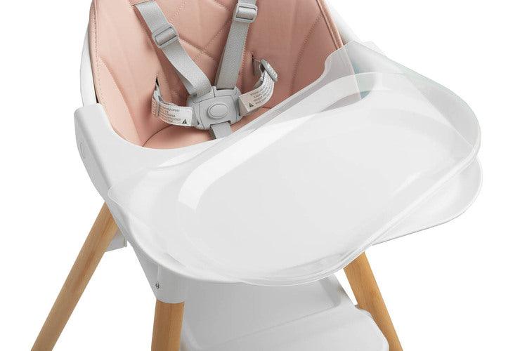 Bravo is a high chair that makes it easy for small children to sit together with adults. The elegant look and delicate colors will appeal not only to fans of Scandinavian design. Bravo can be used in many ways: with the function of a high chair, a low seat and a stool (high and low). It has two levels of footrest adjustment (16 cm and 24 cm) ensuring comfort for older children. During feeding, the profiled tray ensures that nothing will spill onto the floor.