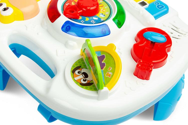 Educational Musical Table from TOYZ is a lot of great fun for every child. The toy is equipped with a loudspeaker that plays many melodies when the child touches its elements.