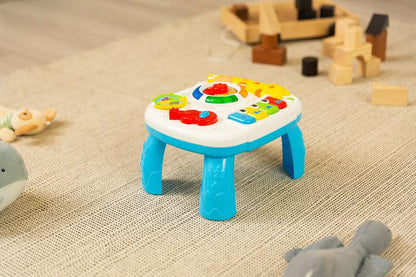 Educational Musical Table from TOYZ is a lot of great fun for every child. The toy is equipped with a loudspeaker that plays many melodies when the child touches its elements.