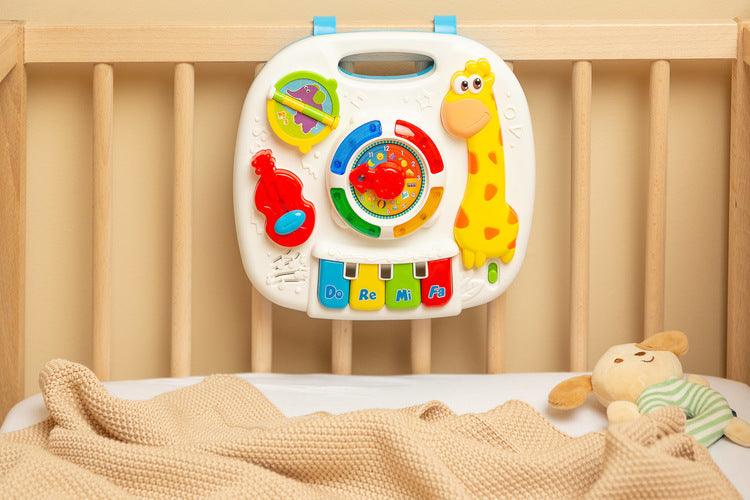 Educational Musical Table from TOYZ is a lot of great fun for every child. The toy is equipped with a loudspeaker that plays many melodies when the child touches its elements.