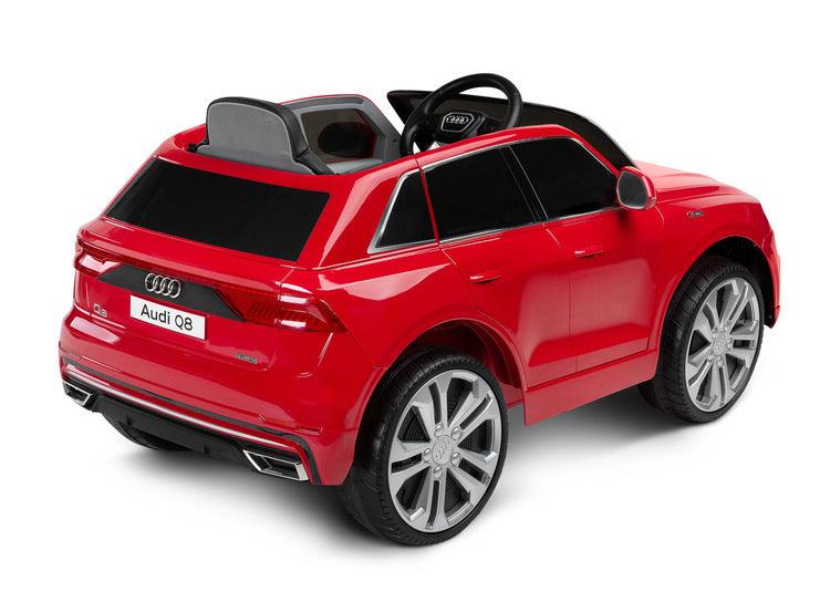 Toyz Audi Q8 is a modern battery ride on that will provide fun for many young drivers. The car will not only provide a lot of fun, but also help in the development of the toddler's motor coordination. The Audi license guarantees high quality and accuracy of reproduction. Toyz Audi Q8 has two 25W engines, a 12V, 4,5Ah battery.