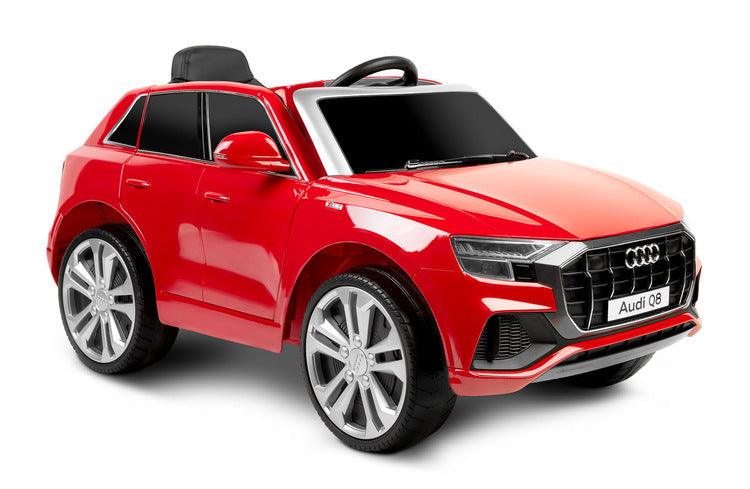 Toyz Audi Q8 is a modern battery ride on that will provide fun for many young drivers. The car will not only provide a lot of fun, but also help in the development of the toddler's motor coordination. The Audi license guarantees high quality and accuracy of reproduction. Toyz Audi Q8 has two 25W engines, a 12V, 4,5Ah battery.