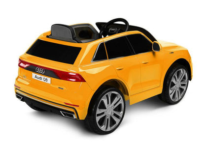 Toyz Audi Q8 is a modern battery ride on that will provide fun for many young drivers. The car will not only provide a lot of fun, but also help in the development of the toddler's motor coordination. The Audi license guarantees high quality and accuracy of reproduction. Toyz Audi Q8 has two 25W engines, a 12V, 4,5Ah battery.