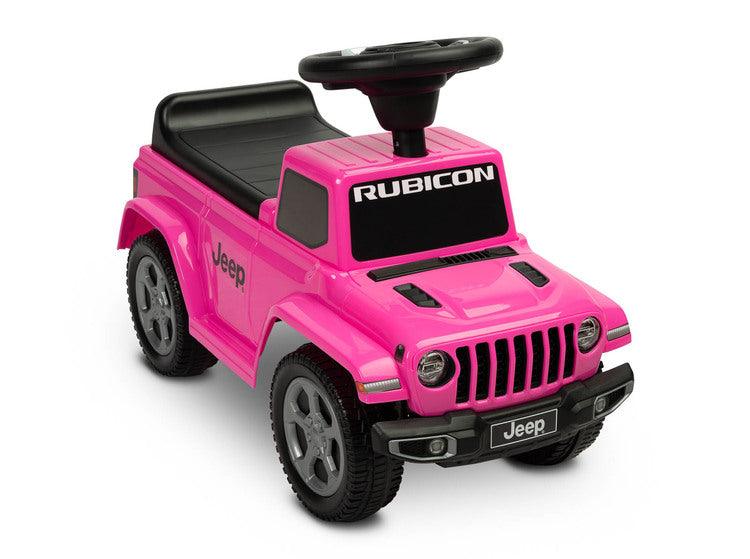 The Jeep Rubicon children's ride by Toyz combines off-road design and high quality workmanship. It will help in learning to move independently and will give a lot of fun while playing. The ride-on has a steering wheel with two sound-producing buttons. Under the seat there is a storage for toys.