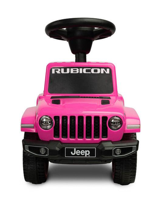 The Jeep Rubicon children's ride by Toyz combines off-road design and high quality workmanship. It will help in learning to move independently and will give a lot of fun while playing. The ride-on has a steering wheel with two sound-producing buttons. Under the seat there is a storage for toys.