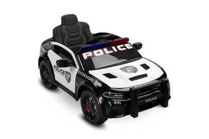 Dodge Charger Police from Toyz is a licensed battery carrier modeled on the iconic American car. The youngest users will be able to feel like American policemen. They will hear the sound of the V8 engine. To go in pursuit, all you have to do is turn on the police lights with a siren with one button. Two powerful 40W motors will help in chasing criminals, and stopping them will be facilitated by a microphone with a megaphone built into the vehicle. Comfort and safety are ensured by EVA foam wheels.