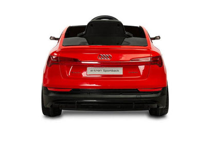 Audi E-tron Sportback is a Toyz licensed battery car that combines elegant design with the dynamism of an electric drive. Modern narrow mirrors and a combined rear light beam. The inner strength of the E-tron Sportback is the all-wheel drive with 45 W motors. They are powered by a 7 Ah battery. Comfort and safety of play are ensured by rear shock absorbers, EVA foam wheels, eco-leather seat, 3-point belts, slow start, two speed modes and an automatic brake.
