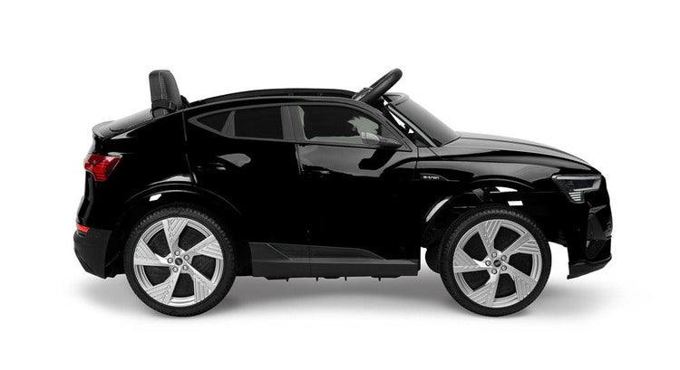Audi E-tron Sportback is a Toyz licensed battery car that combines elegant design with the dynamism of an electric drive. Modern narrow mirrors and a combined rear light beam. The inner strength of the E-tron Sportback is the all-wheel drive with 45 W motors. They are powered by a 7 Ah battery. Comfort and safety of play are ensured by rear shock absorbers, EVA foam wheels, eco-leather seat, 3-point belts, slow start, two speed modes and an automatic brake.