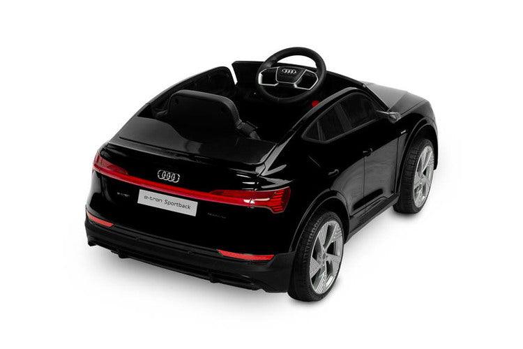 Audi E-tron Sportback is a Toyz licensed battery car that combines elegant design with the dynamism of an electric drive. Modern narrow mirrors and a combined rear light beam. The inner strength of the E-tron Sportback is the all-wheel drive with 45 W motors. They are powered by a 7 Ah battery. Comfort and safety of play are ensured by rear shock absorbers, EVA foam wheels, eco-leather seat, 3-point belts, slow start, two speed modes and an automatic brake.