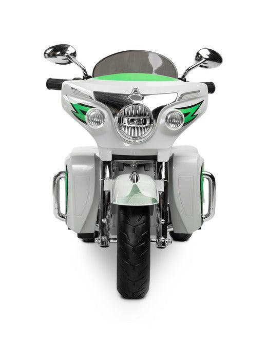 Riot is a unique three-wheeled motorcycle from Toyz, thanks to which children will be able to experience a motorcycle adventure. Just like a real motorcycle, the Riot has an easy-to-use handlebar throttle and brake pedal. Driving comfort is guaranteed by solid EVA foam wheels, a comfortable eco-leather seat and a multimedia panel with bluetooth. There is also a horn button in the multimedia panel, and a siren button in the police model.