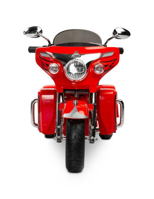 Riot is a unique three-wheeled motorcycle from Toyz, thanks to which children will be able to experience a motorcycle adventure. Just like a real motorcycle, the Riot has an easy-to-use handlebar throttle and brake pedal. Driving comfort is guaranteed by solid EVA foam wheels, a comfortable eco-leather seat and a multimedia panel with bluetooth. There is also a horn button in the multimedia panel, and a siren button in the police model.