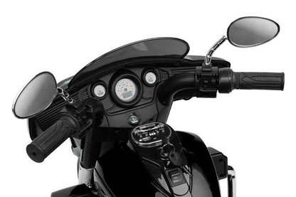 Riot is a unique three-wheeled motorcycle from Toyz, thanks to which children will be able to experience a motorcycle adventure. Just like a real motorcycle, the Riot has an easy-to-use handlebar throttle and brake pedal. Driving comfort is guaranteed by solid EVA foam wheels, a comfortable eco-leather seat and a multimedia panel with bluetooth. There is also a horn button in the multimedia panel, and a siren button in the police model.