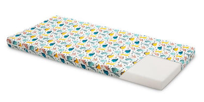 Cot insert is a perfect choice for parents who are looking for a comfortable and durable solution at affordable price. Thick layer of a foam (6 cm) will provide comfortable and peaceful sleep. Soft case is extremely durable, and in case of getting dirty, you can easily remove and wash it. It fits a cot of 120x60x6 cm dimensions. The mattress is filled with polyurethane foam of average softness h1-h2. It is reversible on both sides.