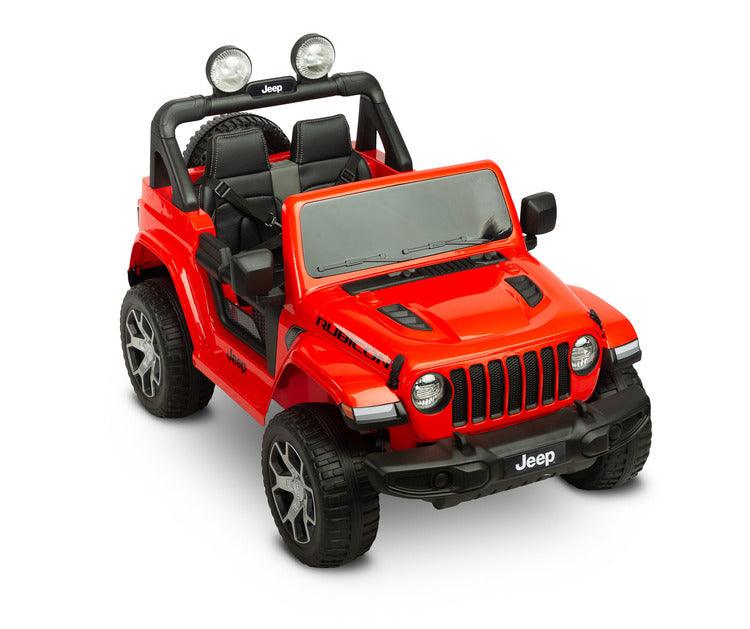 Jeep Rubicon is a battery vehicle, which is a licensed version of the well-known off-roader. The faithful reproduction of the Jeep's appearance will delight both small drivers and parents. Driving comfort is ensured by rear axle shock absorption and a seat with eco-leather upholstery. Easier off-road driving will be ensured by 4 motors driving 30-centimeter wheels made of EVA foam.