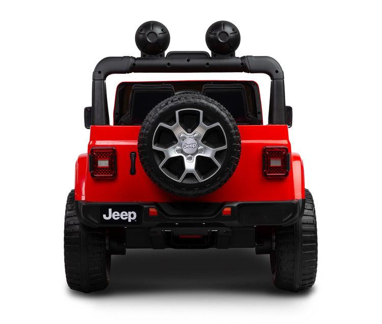 Jeep Rubicon is a battery vehicle, which is a licensed version of the well-known off-roader. The faithful reproduction of the Jeep's appearance will delight both small drivers and parents. Driving comfort is ensured by rear axle shock absorption and a seat with eco-leather upholstery. Easier off-road driving will be ensured by 4 motors driving 30-centimeter wheels made of EVA foam.