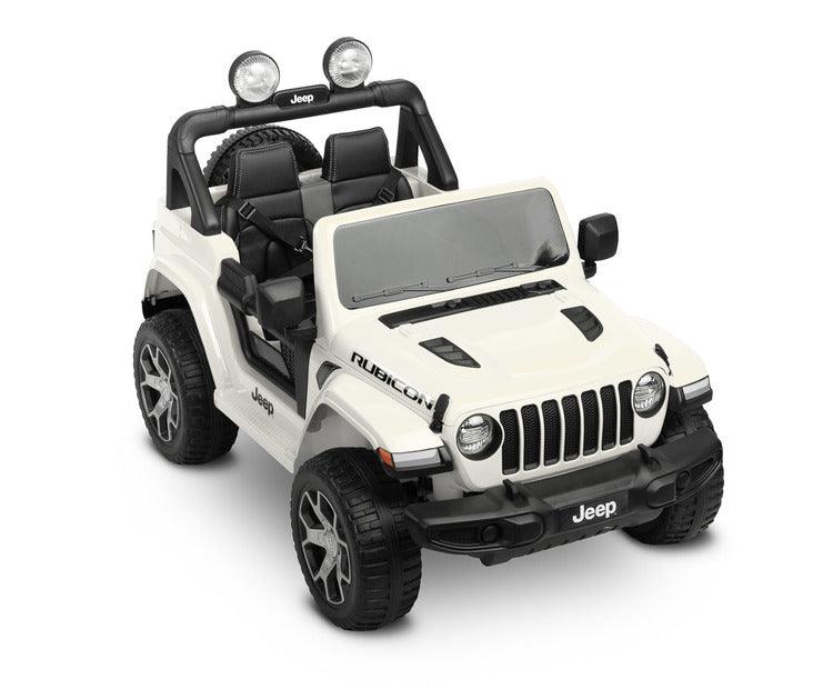 Jeep Rubicon is a battery vehicle, which is a licensed version of the well-known off-roader. The faithful reproduction of the Jeep's appearance will delight both small drivers and parents. Driving comfort is ensured by rear axle shock absorption and a seat with eco-leather upholstery. Easier off-road driving will be ensured by 4 motors driving 30-centimeter wheels made of EVA foam.