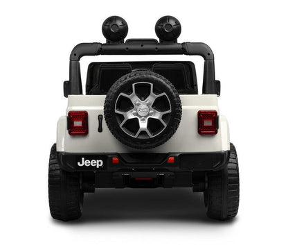 Jeep Rubicon is a battery vehicle, which is a licensed version of the well-known off-roader. The faithful reproduction of the Jeep's appearance will delight both small drivers and parents. Driving comfort is ensured by rear axle shock absorption and a seat with eco-leather upholstery. Easier off-road driving will be ensured by 4 motors driving 30-centimeter wheels made of EVA foam.