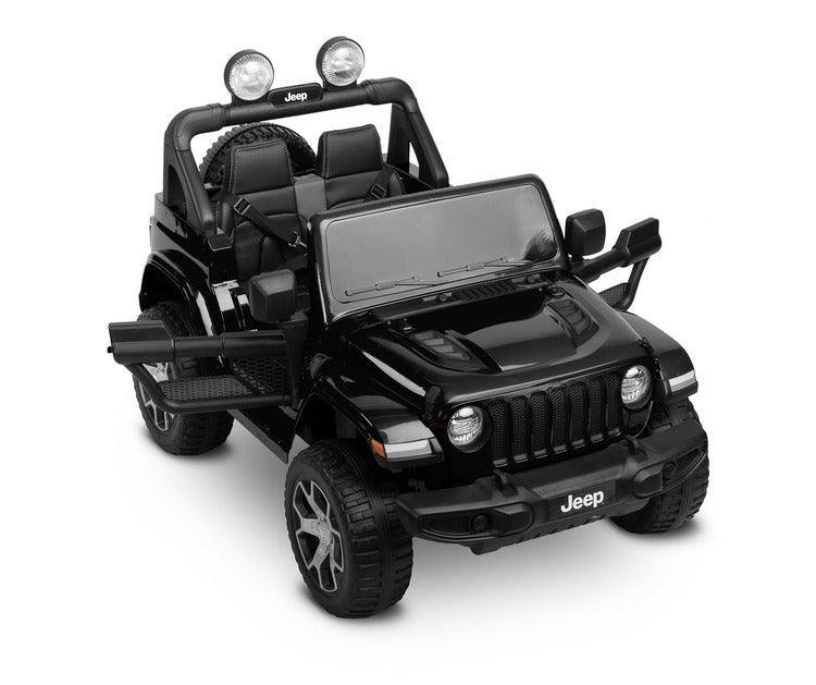 Jeep Rubicon is a battery vehicle, which is a licensed version of the well-known off-roader. The faithful reproduction of the Jeep's appearance will delight both small drivers and parents. Driving comfort is ensured by rear axle shock absorption and a seat with eco-leather upholstery. Easier off-road driving will be ensured by 4 motors driving 30-centimeter wheels made of EVA foam.