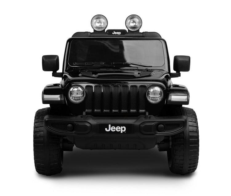 Jeep Rubicon is a battery vehicle, which is a licensed version of the well-known off-roader. The faithful reproduction of the Jeep's appearance will delight both small drivers and parents. Driving comfort is ensured by rear axle shock absorption and a seat with eco-leather upholstery. Easier off-road driving will be ensured by 4 motors driving 30-centimeter wheels made of EVA foam.