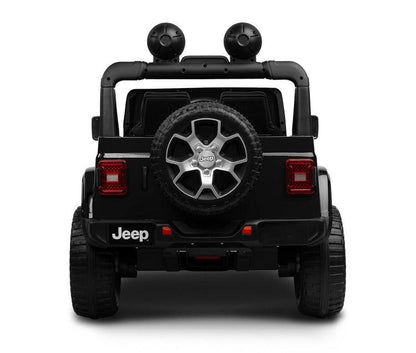 Jeep Rubicon is a battery vehicle, which is a licensed version of the well-known off-roader. The faithful reproduction of the Jeep's appearance will delight both small drivers and parents. Driving comfort is ensured by rear axle shock absorption and a seat with eco-leather upholstery. Easier off-road driving will be ensured by 4 motors driving 30-centimeter wheels made of EVA foam.