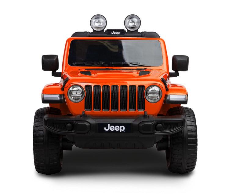 Jeep Rubicon is a battery vehicle, which is a licensed version of the well-known off-roader. The faithful reproduction of the Jeep's appearance will delight both small drivers and parents. Driving comfort is ensured by rear axle shock absorption and a seat with eco-leather upholstery. Easier off-road driving will be ensured by 4 motors driving 30-centimeter wheels made of EVA foam.