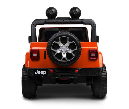 Jeep Rubicon is a battery vehicle, which is a licensed version of the well-known off-roader. The faithful reproduction of the Jeep's appearance will delight both small drivers and parents. Driving comfort is ensured by rear axle shock absorption and a seat with eco-leather upholstery. Easier off-road driving will be ensured by 4 motors driving 30-centimeter wheels made of EVA foam.