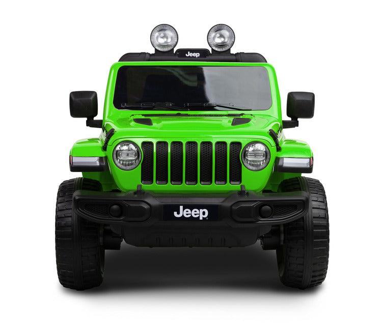Jeep Rubicon is a battery vehicle, which is a licensed version of the well-known off-roader. The faithful reproduction of the Jeep's appearance will delight both small drivers and parents. Driving comfort is ensured by rear axle shock absorption and a seat with eco-leather upholstery. Easier off-road driving will be ensured by 4 motors driving 30-centimeter wheels made of EVA foam.