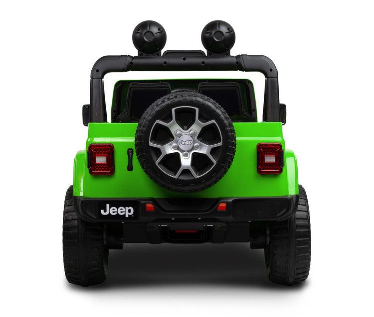 Jeep Rubicon is a battery vehicle, which is a licensed version of the well-known off-roader. The faithful reproduction of the Jeep's appearance will delight both small drivers and parents. Driving comfort is ensured by rear axle shock absorption and a seat with eco-leather upholstery. Easier off-road driving will be ensured by 4 motors driving 30-centimeter wheels made of EVA foam.