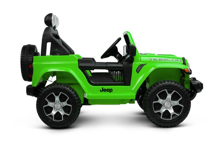 Jeep Rubicon is a battery vehicle, which is a licensed version of the well-known off-roader. The faithful reproduction of the Jeep's appearance will delight both small drivers and parents. Driving comfort is ensured by rear axle shock absorption and a seat with eco-leather upholstery. Easier off-road driving will be ensured by 4 motors driving 30-centimeter wheels made of EVA foam.