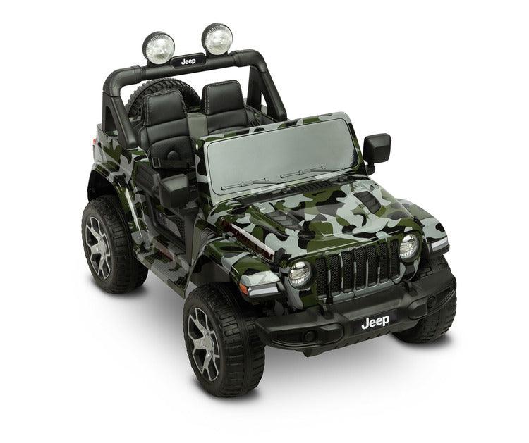 Jeep Rubicon is a battery vehicle, which is a licensed version of the well-known off-roader. The faithful reproduction of the Jeep's appearance will delight both small drivers and parents. Driving comfort is ensured by rear axle shock absorption and a seat with eco-leather upholstery. Easier off-road driving will be ensured by 4 motors driving 30-centimeter wheels made of EVA foam.