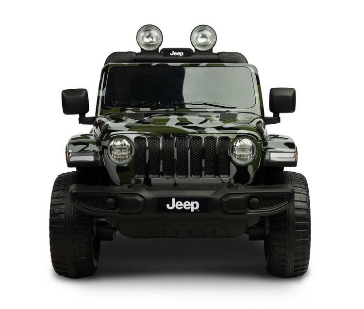 Jeep Rubicon is a battery vehicle, which is a licensed version of the well-known off-roader. The faithful reproduction of the Jeep's appearance will delight both small drivers and parents. Driving comfort is ensured by rear axle shock absorption and a seat with eco-leather upholstery. Easier off-road driving will be ensured by 4 motors driving 30-centimeter wheels made of EVA foam.