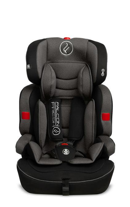 The Falcon Fresh car seat is a universal, safe and budget-friendly car seat in the weight category 9-36 kg (group: 1, 2, 3). It provides a high level of travel comfort. It has a comfortable height-adjustable headrest, 5-point belts with pads, soft and friendly to the touch, removable upholstery and ergonomic armrests. Thanks to its design, it is easy to adjust it to the next weight group. The seat has removable belts and a removable backrest.