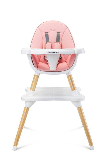 Tuva is a high chair that combines a unique Scandinavian style with functionality. Thanks to their simple design, they can be quickly adapted to the needs of the child. With a few movements (without removing the legs) it turns from a high chair into a stylish chair + table set. Tuva is made of high-quality materials, which makes it durable and safe. It has five-point belts and additional protection at the tray, which prevents the baby from slipping.