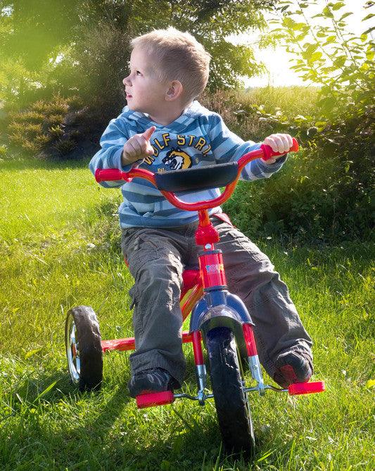 York is a perfect tricycle for parents who search for a first pedal-equipped bike for their child. It is lightweight, compact and easy to transport. York's biggest advantage though is the amount of fun it gives to the kids! What are you gaining?-  Great looks that encourage your child to play-  Small weight, the York tricycle is based on a light frame and is equipped with EVA foam wheels-  Longevity solid metal frame and high quality materials will endure many years of great fun.