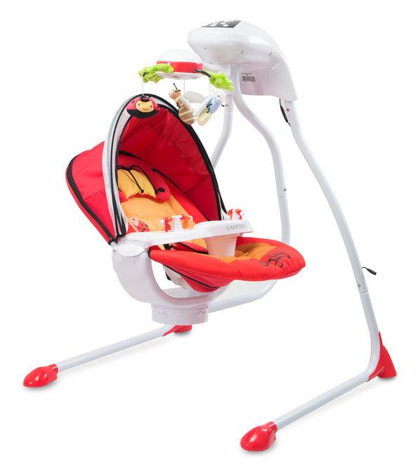 Bugies is a top-shelf electric swing for babies weighing up to 12 kg. Bugies was made with the needs of the most demanding parents in mind, who seek for a product that assists in a harmonous growth and development of the baby. Thanks to its comfortable seating, 5-point harness, toy-carousel, melodies and many swinging programs, Bugies is the perfect resting place for a baby during daytime. Electric swing for babies from birth, weight up to 12 kg.
