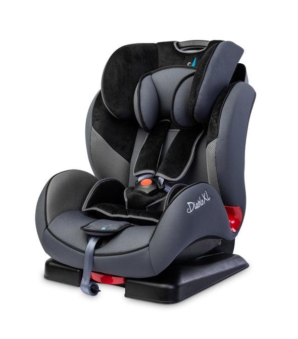 The DiabloXL car seat is one of the most popular Caretero designs. It combines modern elegance with high-quality workmanship and solutions that guarantee safety. It is worth emphasizing that the 5-point belts are equipped with a buckle of the Swedish brand Holmbergs®. Durable construction made of high-quality materials ensures long and comfortable use. Material with breathable properties, which significantly increases the comfort of travel.