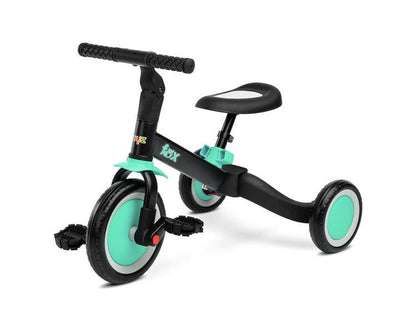 Fox is a clever, multifunctional bike, which is changing with your child's development. Thanks to unusual construction it can be used by a child above one-year-old. Fox can do even four functions, tricycle bike without pedals, classic tricycle with pedals, balance bike, two wheels bike with pedals. Due to these possibilities, Fox can easily adapt to small users and can serve them for many years. Foam wheels make that bike anytime's ready to use, and his light construction encourages long play!