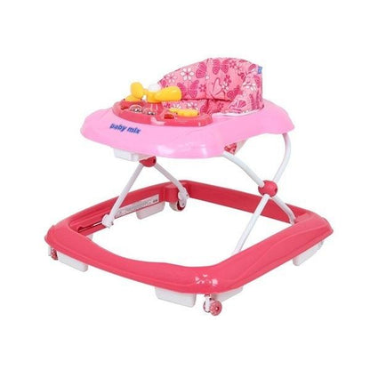 Baby Mix baby walker in cheerful colors. The walker will provide your child with a lot of fun thanks to the interactive toys, it is height adjustable and has a cover that can be folded and washed. It is made of high-quality plastic. Dimension: 67x64 cm. Maximum load 12 kg. The package does not contain batteries.