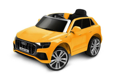 Toyz Audi Q8 is a modern battery ride on that will provide fun for many young drivers. The car will not only provide a lot of fun, but also help in the development of the toddler's motor coordination. The Audi license guarantees high quality and accuracy of reproduction. Toyz Audi Q8 has two 25W engines, a 12V, 4,5Ah battery.