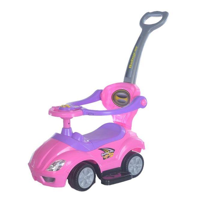 The 3-in-1 Baby Mix ride-on is very simple, all the caregiver has to do is push the handle connected to the vehicle. When the child grows up and you modify the structure of his pusher, turning it into a ride-on, the little driver will take over the controls of his car, alternately pushing off the ground with his legs. A great advantage of the car is the ability to freely transform it from a pusher to a ride-on - all you have to do is unfasten the footrests.