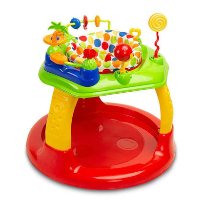 HULA is the TOYZ activity center full of vivid colors. It will provide a lot of fun and support the proper development of the child. A specially designed structure and high-quality springs allow the baby to jump safely up and down while remaining in one place. The toys saturated with colors stimulate the sense of touch and sight, and thanks to moving elements, increase the child's motor skills. The seat rotates 360° allowing easy access to all toys.