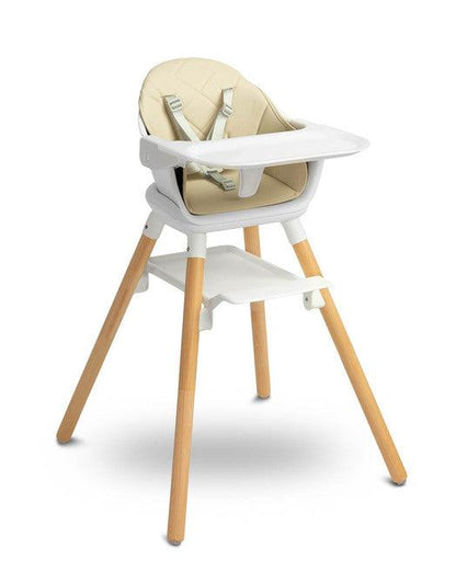 Bravo is a high chair that makes it easy for small children to sit together with adults. The elegant look and delicate colors will appeal not only to fans of Scandinavian design. Bravo can be used in many ways: with the function of a high chair, a low seat and a stool (high and low). It has two levels of footrest adjustment (16 cm and 24 cm) ensuring comfort for older children. During feeding, the profiled tray ensures that nothing will spill onto the floor.