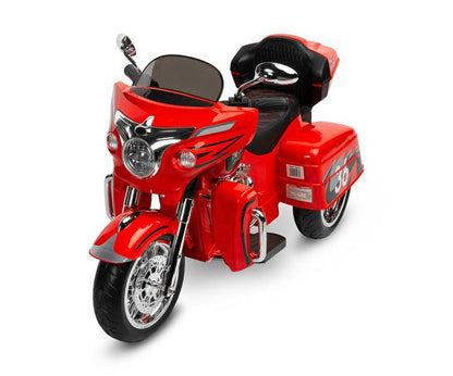Riot is a unique three-wheeled motorcycle from Toyz, thanks to which children will be able to experience a motorcycle adventure. Just like a real motorcycle, the Riot has an easy-to-use handlebar throttle and brake pedal. Driving comfort is guaranteed by solid EVA foam wheels, a comfortable eco-leather seat and a multimedia panel with bluetooth. There is also a horn button in the multimedia panel, and a siren button in the police model.
