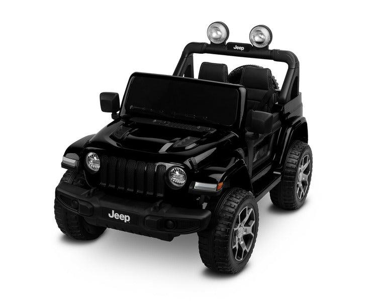 Jeep Rubicon is a battery vehicle, which is a licensed version of the well-known off-roader. The faithful reproduction of the Jeep's appearance will delight both small drivers and parents. Driving comfort is ensured by rear axle shock absorption and a seat with eco-leather upholstery. Easier off-road driving will be ensured by 4 motors driving 30-centimeter wheels made of EVA foam.